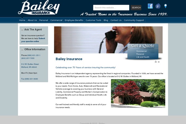 baileyinsurance.net site used Bailey