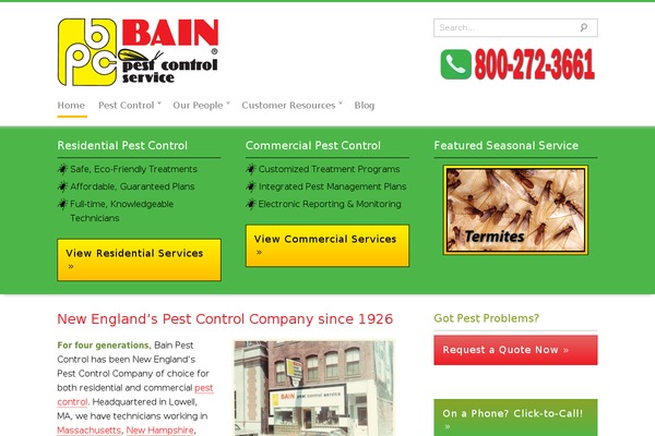 bainpestcontrol.com site used Strategy