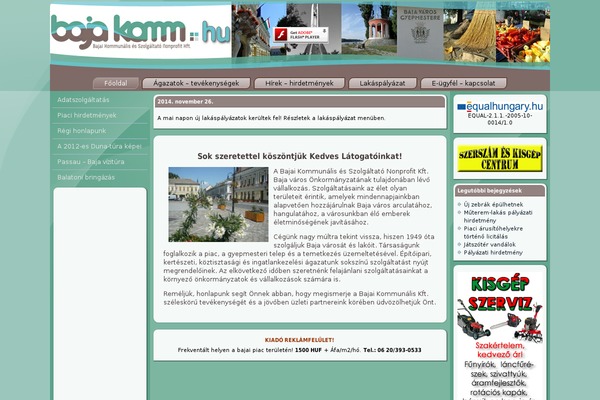 bajakomm.hu site used 5bajakommwp2011