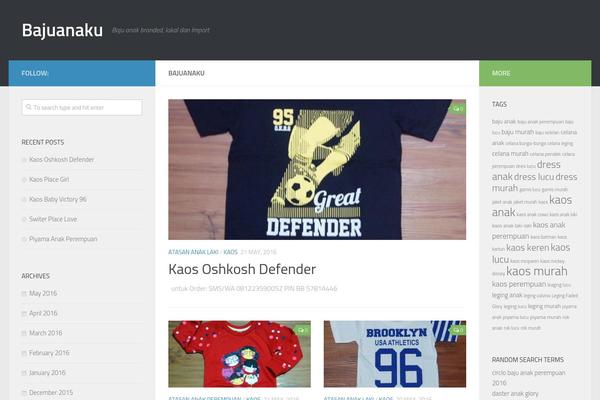 Hueman theme site design template sample