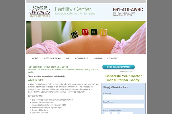 bakersfieldfertilitycenter.com site used Cosmetic