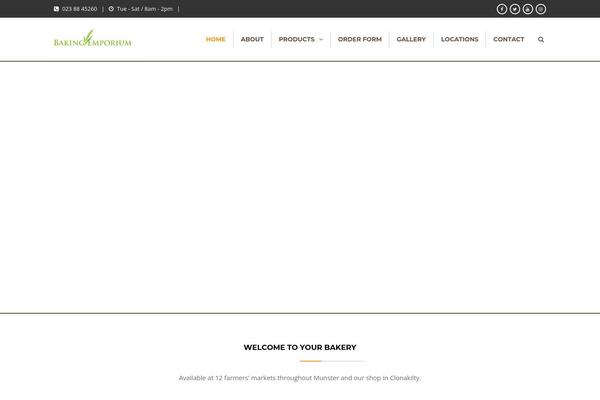 Bakery theme site design template sample