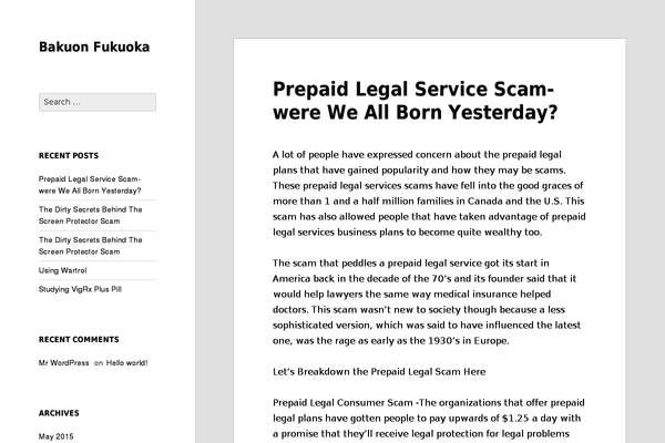 Twenty Fifteen theme site design template sample