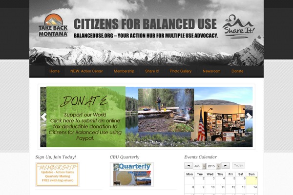 balanceduse.org site used Backcountry Child Theme
