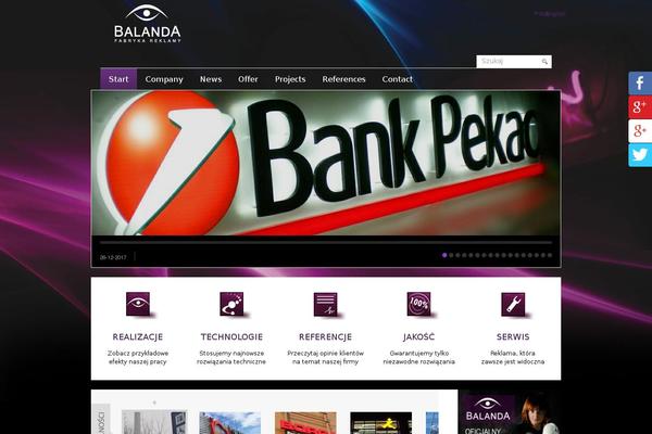 balanda.pl site used Theme54645