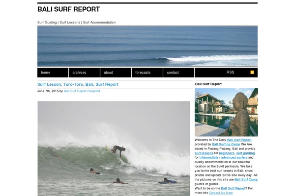 bali-surf-report.com site used Cutline2pt1