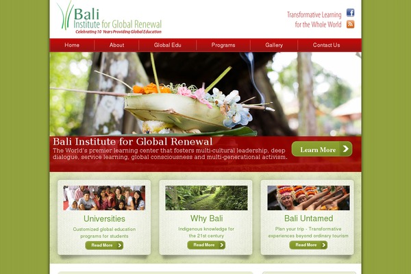 Bali theme site design template sample