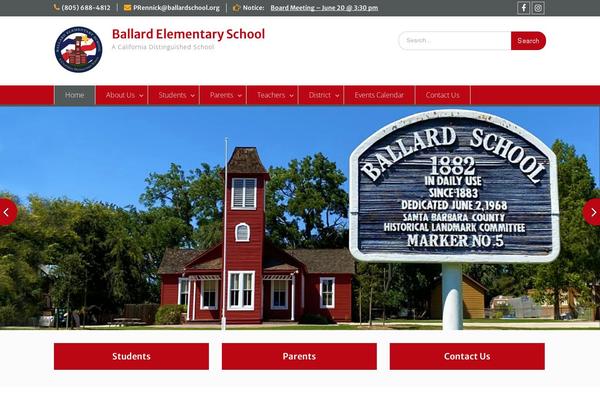 ballardschool.org site used Education-hub-pro-child