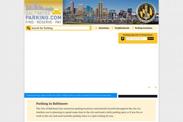 baltimoreparking.com site used Baltimore