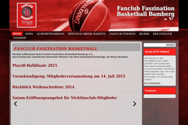bamberg-fans.de site used Bambergfans