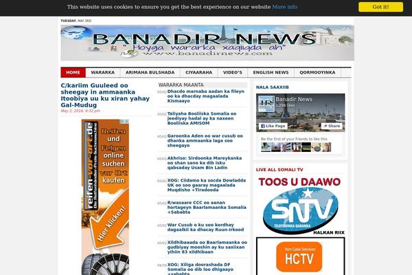 banadirnews.com site used Caasimada