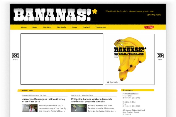 bananasthemovie.com site used Bananas