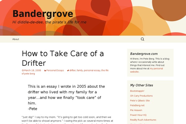 Twenty Thirteen theme site design template sample