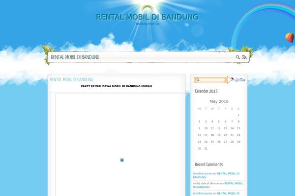 Cloudy-blue-sky theme site design template sample
