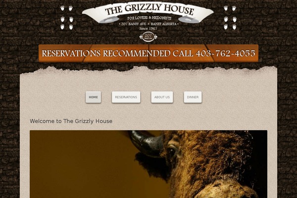 banffgrizzlyhouse.com site used Grizzlyhouse