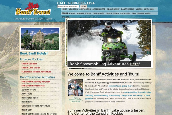 banfftravel.com site used Tagbanff