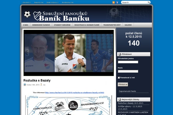 banikbaniku.cz site used Footballblog
