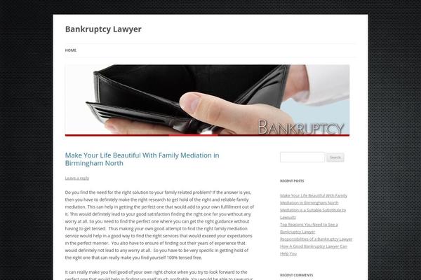 Twenty Twelve theme site design template sample