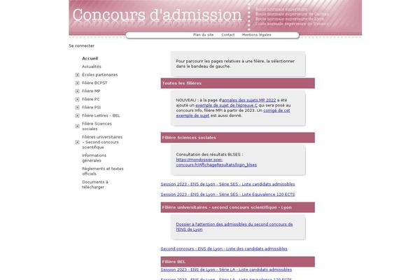 Site using Gestion-concours plugin