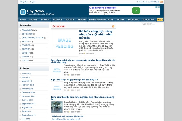 bao24g.com site used Tiny-news-dev