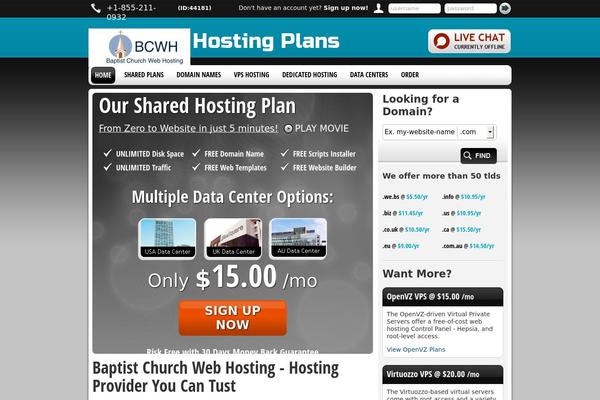 baptistchurchwebhosting.com site used Next-level
