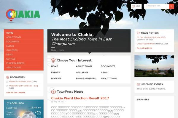 TownPress theme site design template sample