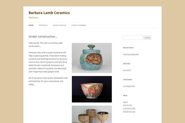 Twenty Twelve theme site design template sample