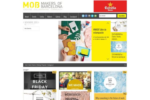 Mob theme site design template sample