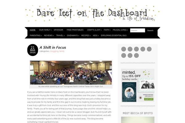 barefeetonthedashboard.com site used Adelle