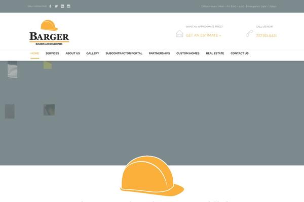Construction theme site design template sample