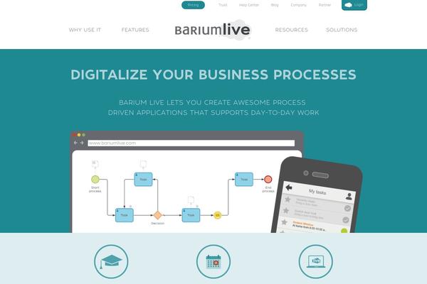 bariumlive.com site used Barium