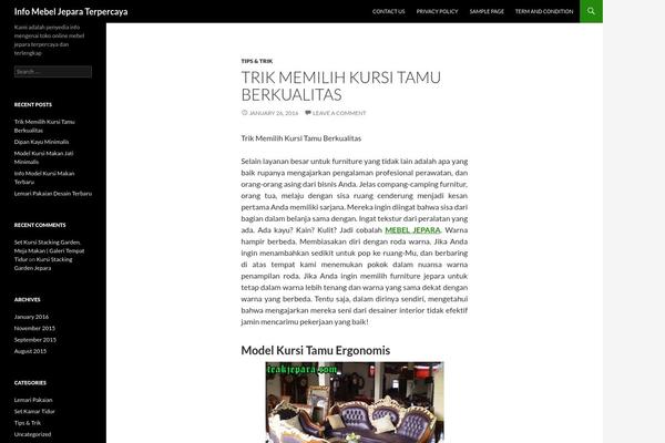 Twenty Fourteen theme site design template sample