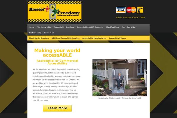 barrierfreedom.ca site used Barrier