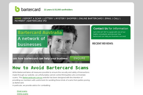 bartercardscam.com.au site used Bartercard