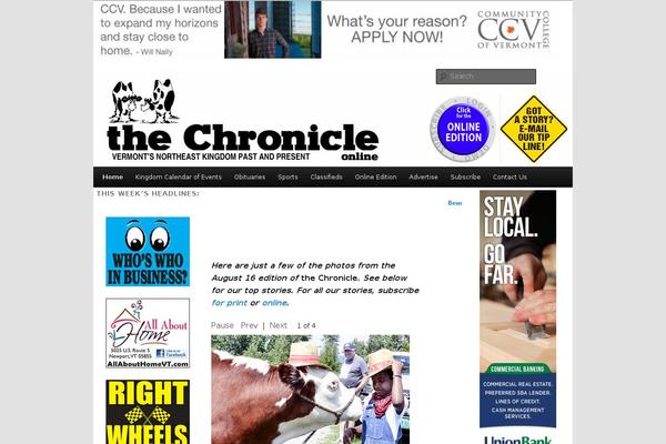 Chronicle theme site design template sample