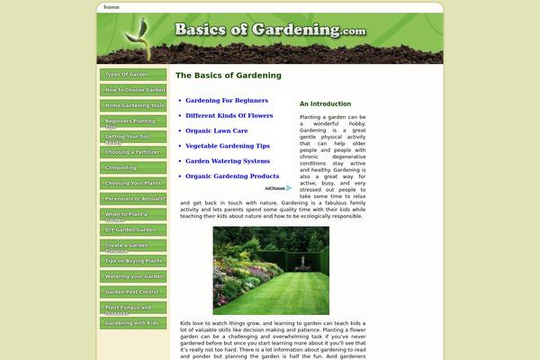 Gardening theme site design template sample
