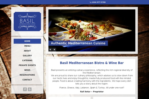 basilmedbistro.com site used Basil