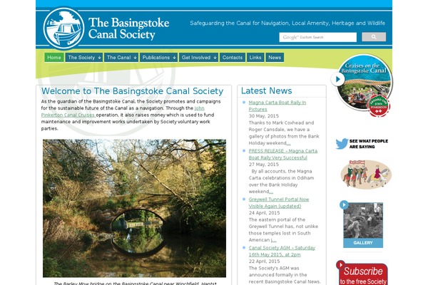 basingstoke-canal.org.uk site used Treefrogtheme