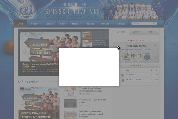 basketball-snv.sk site used Basket