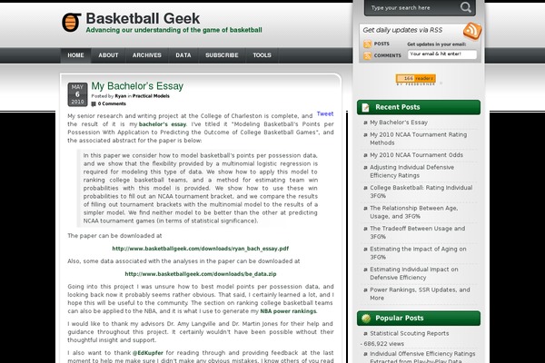 basketballgeek.com site used Bbg