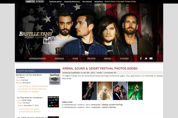 bastillefans.net site used Bastille