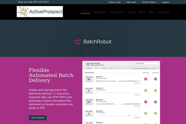 batchrobot.com site used Apscrolling