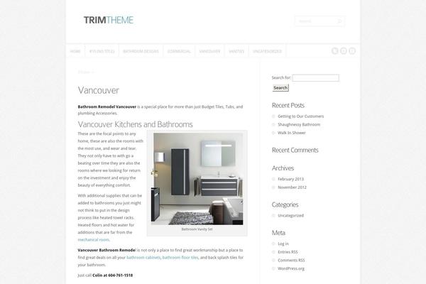 Trim theme site design template sample