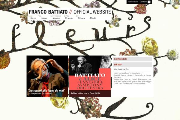 battiato.it site used Battiato