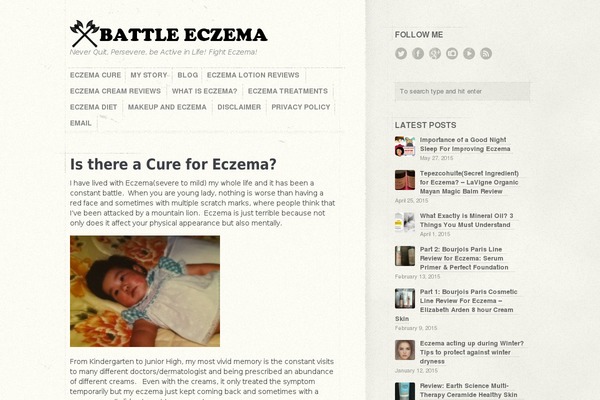 battleeczema.com site used Grunge