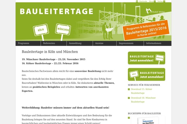 bauleitertage.de site used Bauleitertage
