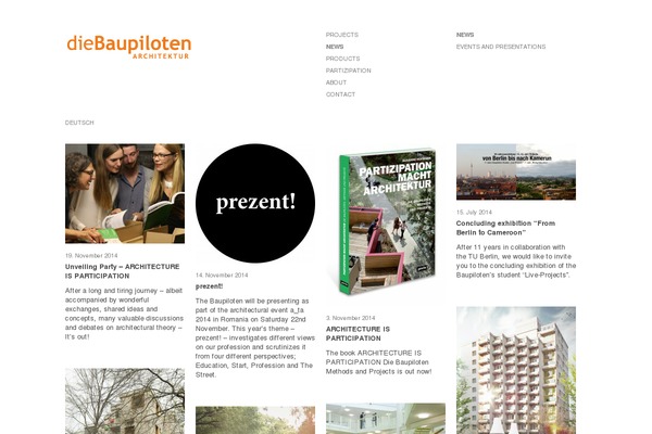 baupiloten.com site used Collapsing-grid-portfolio