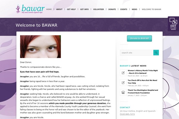 bawar.org site used Bawar