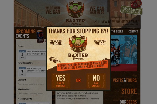 baxterbrewing.com site used Baxter
