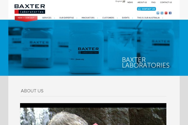 Baxter theme site design template sample